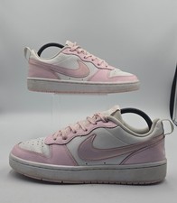 Nike Court Borough Low 2 SE DQ0492-100 Youth 6.5 Shoes White Pink Swoosh Sneaker
