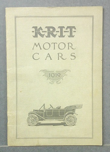 1912 Krit Motor Cars Sales Catalog