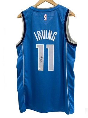 Kyrie Irving Dallas Mavericks Blue Signed Autographed NBA Jersey JSA COA