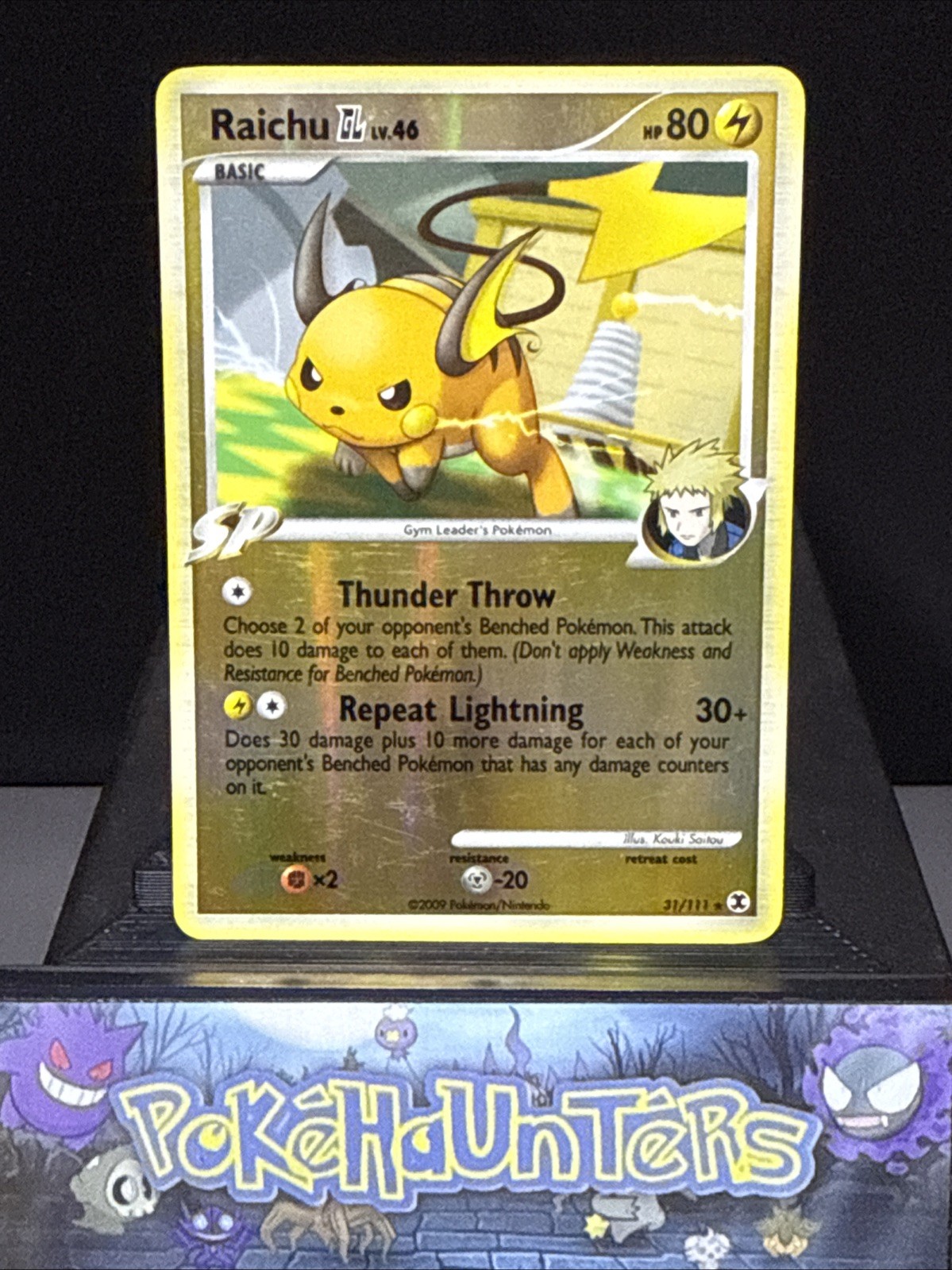 Pokemon Card Raichu GL Lv. 46 31/111 Rising Rivals Reverse Holo Rare LP
