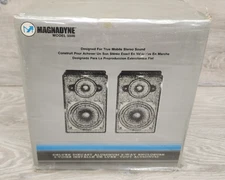 Vintage Magnadyne Model S500 Diecast Aluminum 2-Way Speaker Pair NOS Sealed READ