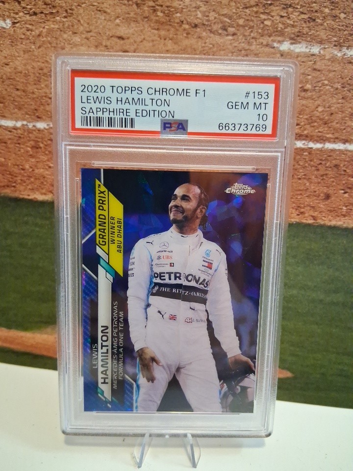 2020 Topps Chrome Sapphire F1 Lewis Hamilton #153 PSA 10