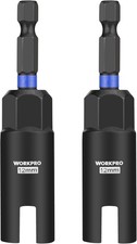 WORKPRO 2PCS Power Wing Nut Driver Bit 12mm 1/4" Hex Shank Nut Driver Bit Socket