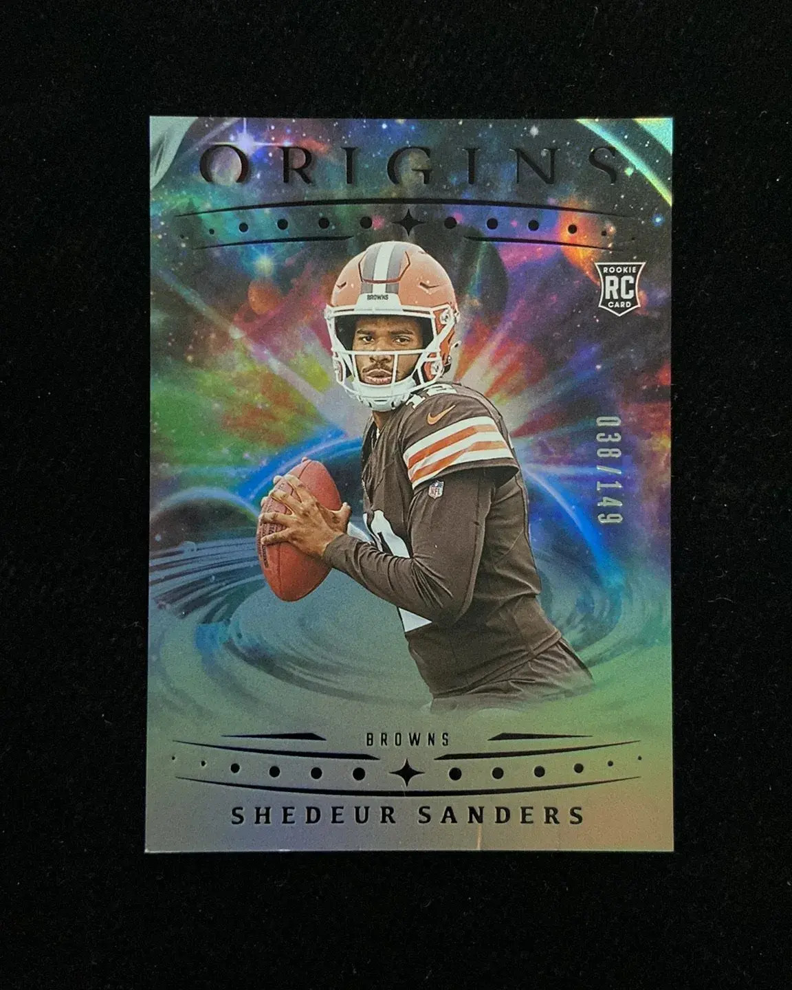 2025 Panini Origins Holo Silver #107 Shedeur Sanders RC Rookie 38/149 Browns HD