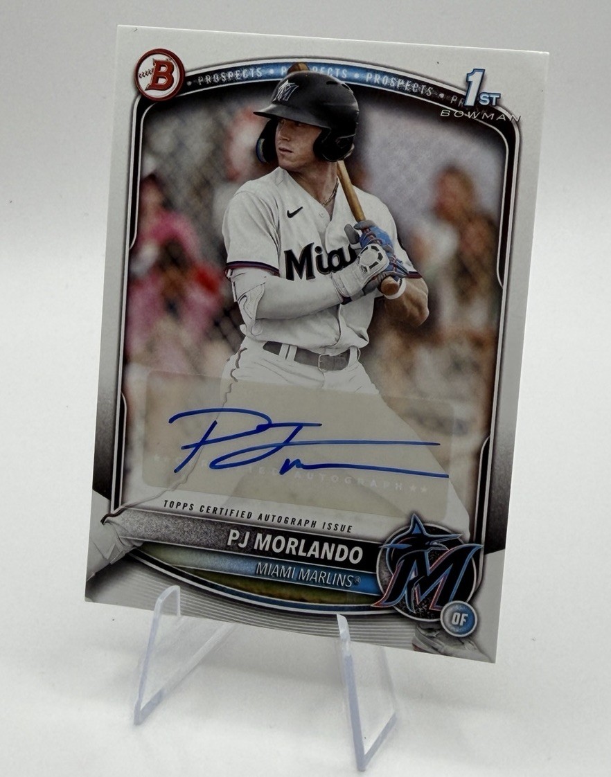 2025 Bowman PJ Morlando 1st Auto Marlins BPA-PM On Card RC 🔥