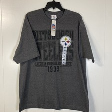 Pittsburgh Steelers T Shirt NWT Mens XL TG Heathered Grey