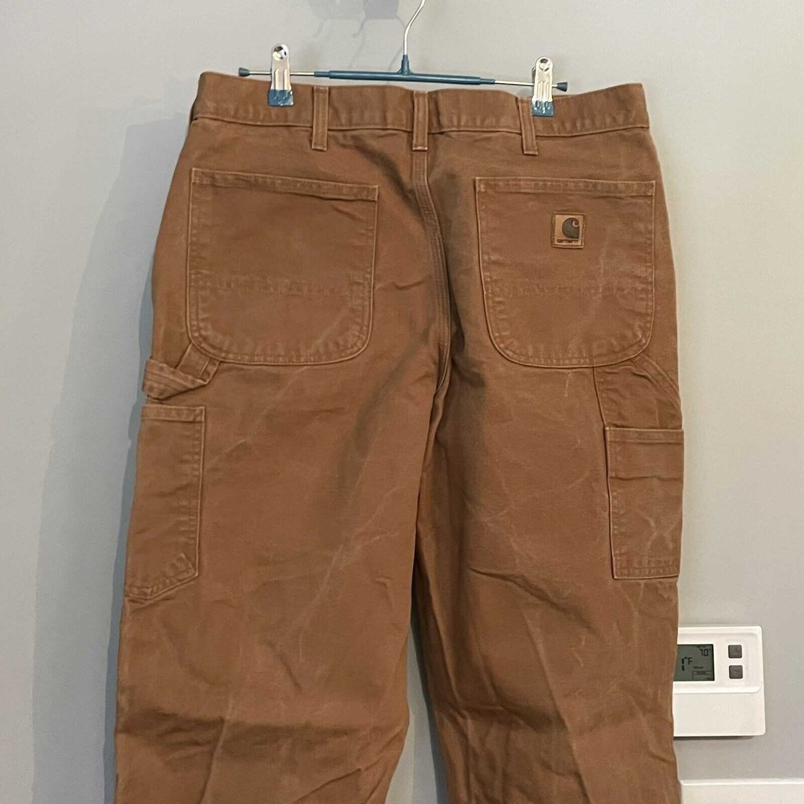 Carhartt Pants Canvas Carpenter Relaxed Fit Work Dungarees Mens Sz 34x34 thumbnail 5