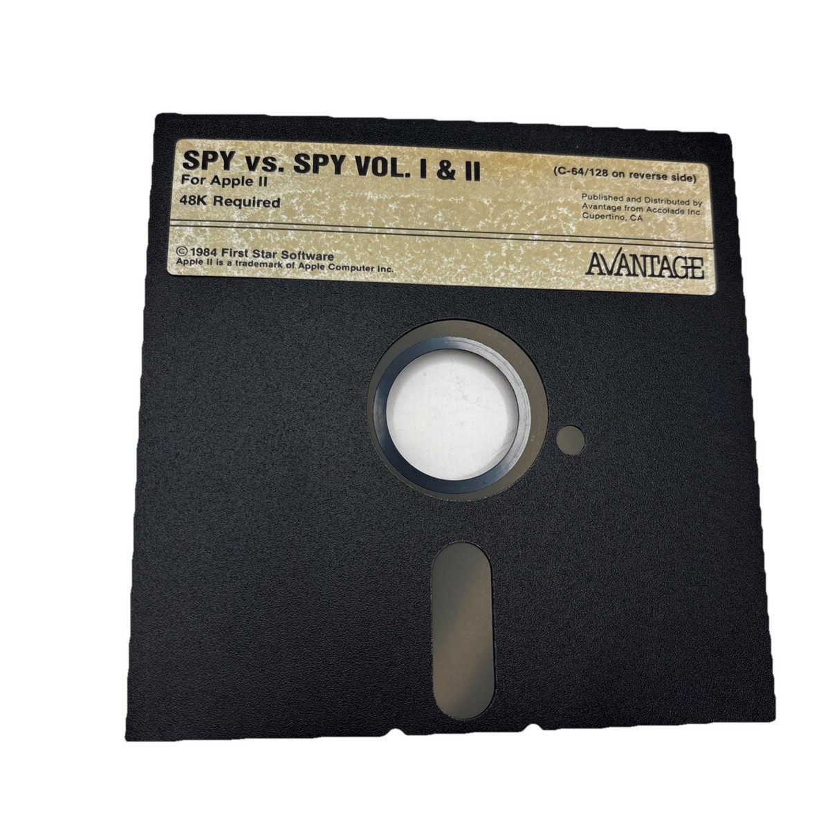 Spy vs Spy vol 1 & 2 commodore 64 & Apple 5.25 Floppy Disk