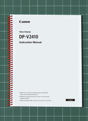 Canon DP-V2410   Instruction Manual User Guide How-To   139 Pages   USA Made
