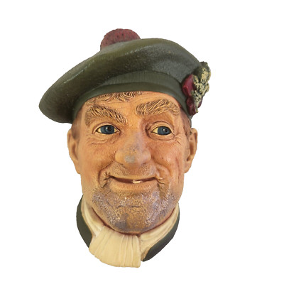 Vintage 60s Bossons Jock Chalkware Head Congleton England