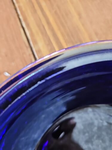 Westmoreland Cobalt Blue Carnival Chick & Eggs Easter Covered Lidded Candy Dish - Picture 6 of 11