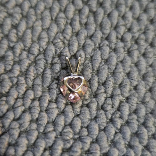 Colgante de circonita cúbica de circonita cúbica de hielo rosa con piedras preciosas de plata de colección - Imagen 4 de 4