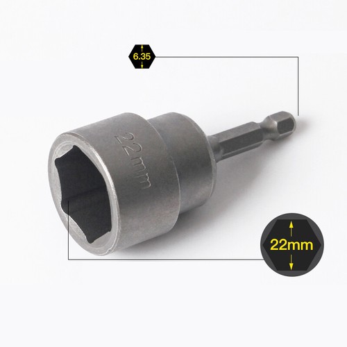 1/4" Hex Magnetic Nut Driver Socket Metric Impact Drill Bit 3mm to 24mm - Picture 45 of 48