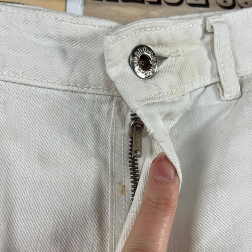 Vintage 70s White Apollo Denim Sanforized Cotton Jean Cutoff Shorts 29" - Bild 5 von 16