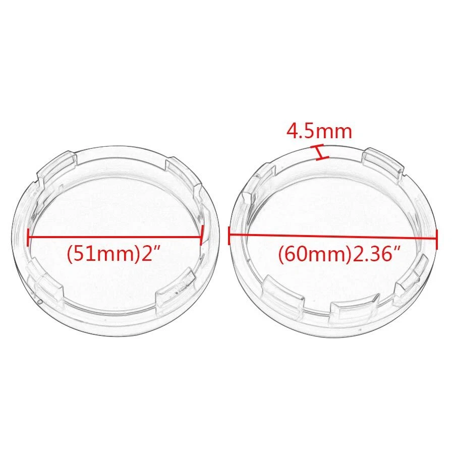 4x Cubiertas Len de luz de giro rojas aptas para Harley Sportster 883 72 Softail Dyna Foto 3 de 4