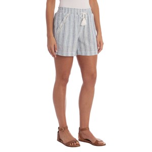 Blue Briggs Ladies/' Linen Blend Pull-On Shorts: Pink XL Teal Sizes L