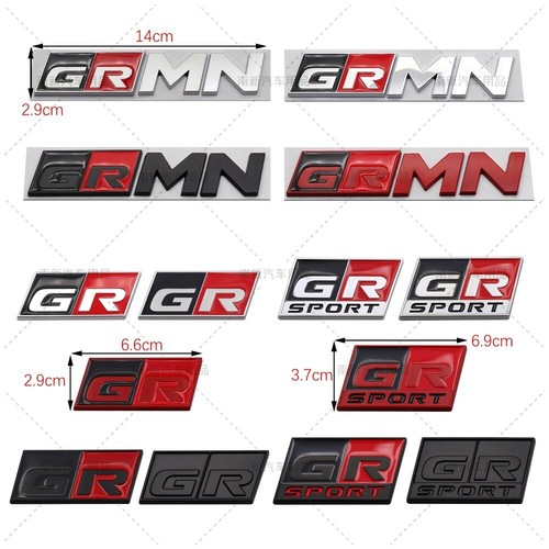 Pegatina de modificación de coche GR GRSPORT GR MN pegatina de metal insignia emblema trasero cola - Imagen 5 de 29