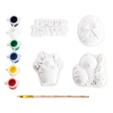 Easter Crafts Paint your Own Easter Magnets x 4 with Paints & Brush EA240324