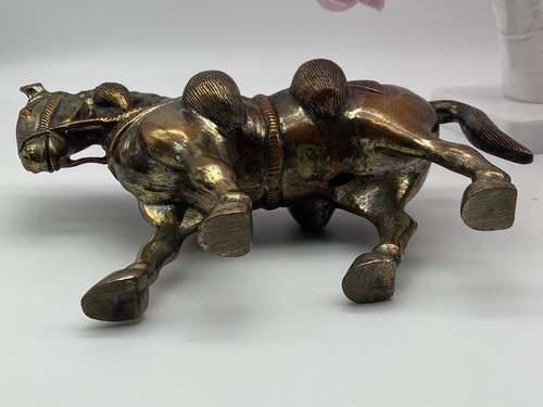 Vintage Brass Cast Horse Very Heavy and Big 1.357kg - Picture 8 of 12