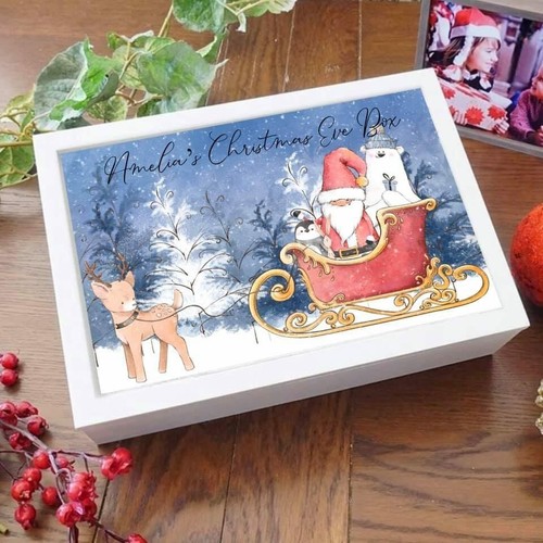 Personalised Wooden Christmas Eve Keepsake Box - Picture 1 of 8