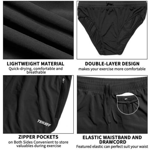 Men's Running Shorts Gym Athletic Workout Shorts for Men 3 inch Sports Shorts... - Picture 5 of 6