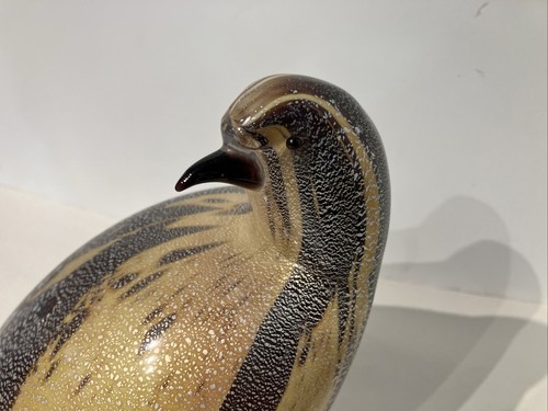 Pair of Doves Arte Murano Icet Gold Silver Flecks Glass Figurines Bird Venezuela - Picture 5 of 8