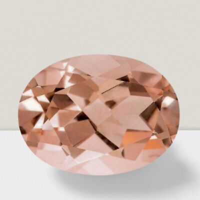 Morganite Oval Cut Gemstone 9 Cts - 16x12 mm Lustrous Loose Gem