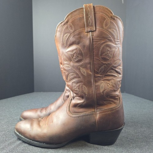 Ariat Heritage Damen-Westernstiefel ─ runde Spitze braun Größe 9,5B - Bild 1 von 9