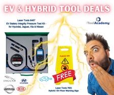 Laser Tools 8467 EV Battery Integrity Pressure Test Kit + FREE EV WARNING SIGN