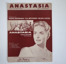 INGRID BERGMAN 1956 MOVIE PHOTO MUSIC SHEET ANASTASIA YUL BRYNNER HELEN HAYES
