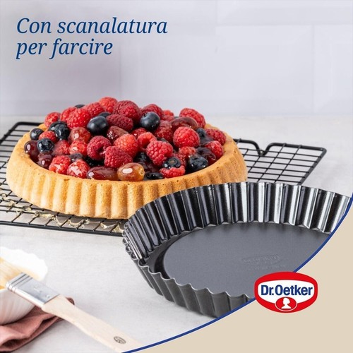 Dr. Oetker Tradition 22 Cm Non-Stick Bakeware Flan Tin, Black - Picture 5 of 5