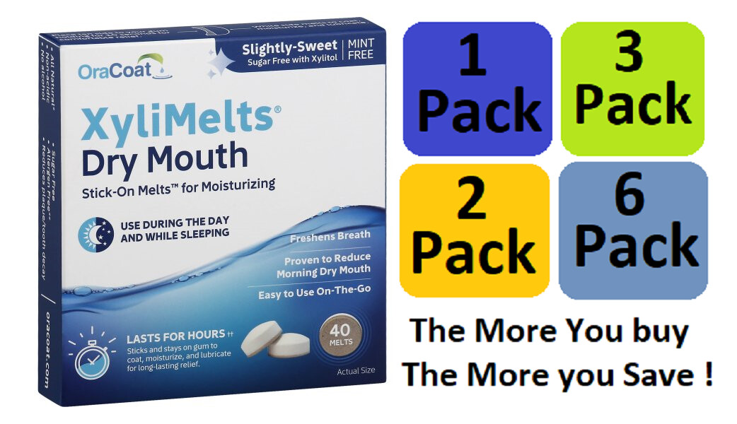 Oracoat Xylimelts For Dry Mouth Discs, MildMint, 40 Ea , xylimelts