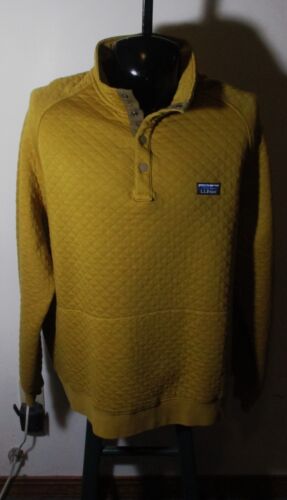 Herren L.L. BEAN Gold Snap Button V-Neck Quilted Sweatshirt Size XXL Reg. Neu ohne Etikett - Bild 3 von 7