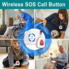 SOS call bell for elderly,Life alert systems for seniors no monthly fee,White