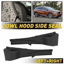 For 2015-17 Nissan Murano Windshield Wiper Cowl Extension Trim Left+Right Black