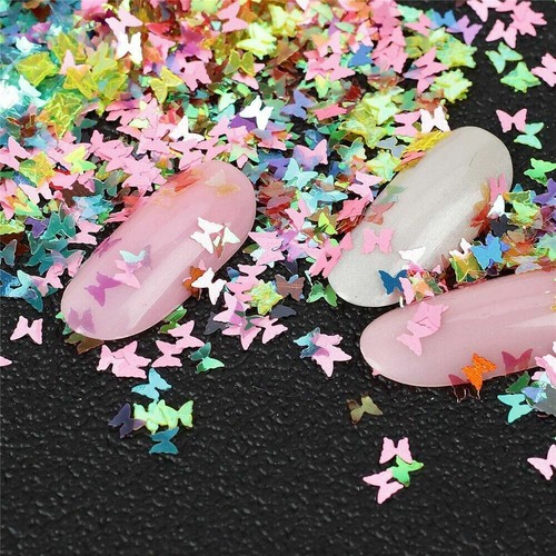 Nail Glitter Sequins Holographic Laser Butterfly Flakes Nail Art 3D Decoration - Picture 2 of 6