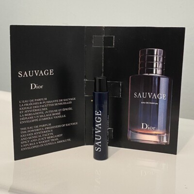 New in Card Dior Sauvage Eau de Parfum EDP Sample Spray 0.03