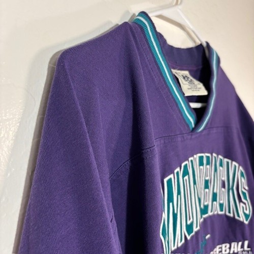 Vintage Arizona Diamondbacks Sweatshirt Mens XXL Pullover Lee Sport V Neck - Picture 2 of 4