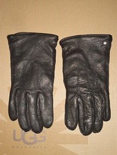 UGG Australia Men's Tech LEATHER Smart GLOVES Black MEDIUM NWOT MSRP 145