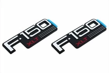 92-96 NEW Ford F-150 XLT Fender Emblem Nameplate Badge Side F150 Logo SET of 2