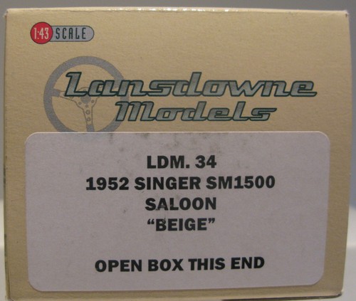 Modelos Lansdowne 1:43 LDM. 34 beige Singer SM1500 1952 berlina - Imagen 13 de 13