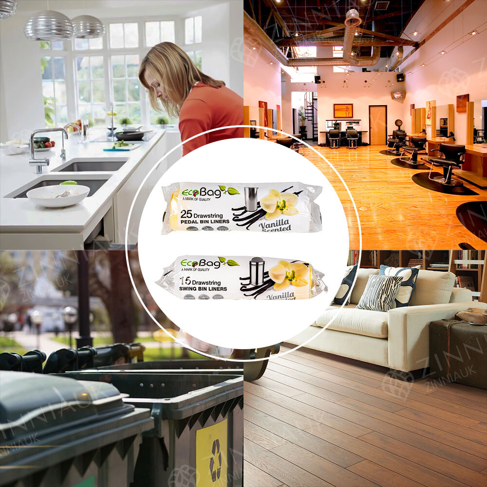 Vanilla Scented Strong Bin Liners 30L & 50L (5 Rolls) Swing / Pedal Bin