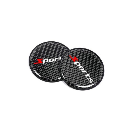 2x Black Carbon Fiber Cup Holder Pad Water Cup Slot Non-Slip Mat Car Accessories - Picture 11 of 12