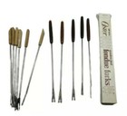 Oster Fondue Forks set of 5 Stainless Steel plus 6 wood 
