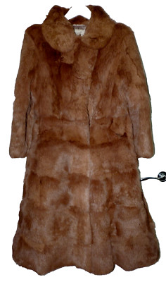 Vintage Dysons Furriers Leeds Mink /Beaver Fur Coat size M fits UK 12 - 14