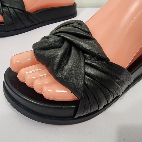Rebecca Minkoff Valeraine Slide Sandals Black Leather Women's Size 6 - Picture 10 of 24
