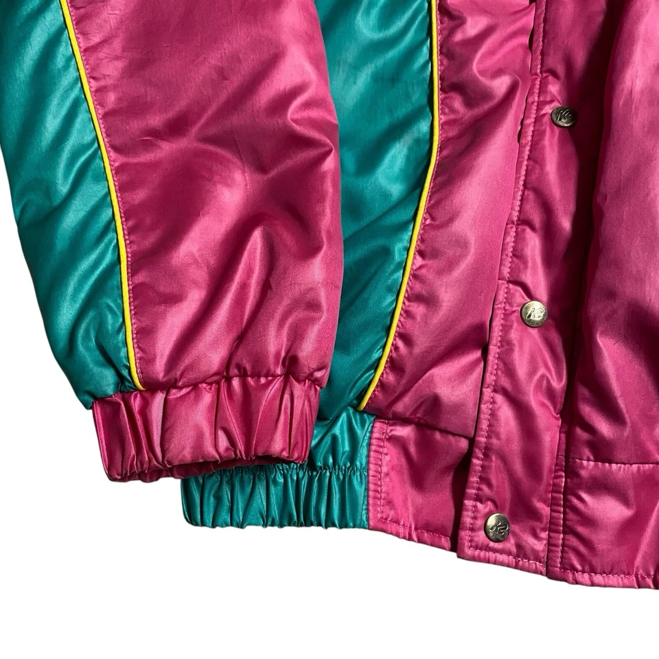 Chaqueta retro K2 Stuff Gymstar para mujer años 80 bloques de colores vintage talla grande EE. UU. Foto 2 de 4