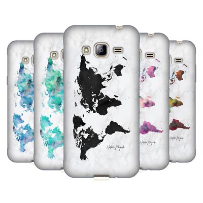NATURE MAGICK WELT KARTE AUF MARMOR SOFT GEL HANDYHÜLLE FÜR SAMSUNG HANDYS 3