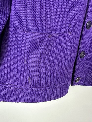 Vintage 50s Nelson Knitting Mills Co Varsity Sweater Purple G True Vintage - Picture 5 of 10