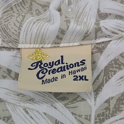 ROYAL CREATIONS Men's Short Sleeve Button Down Floral Hawaiian Shirt - Size 2XL - Picture 9 of 14